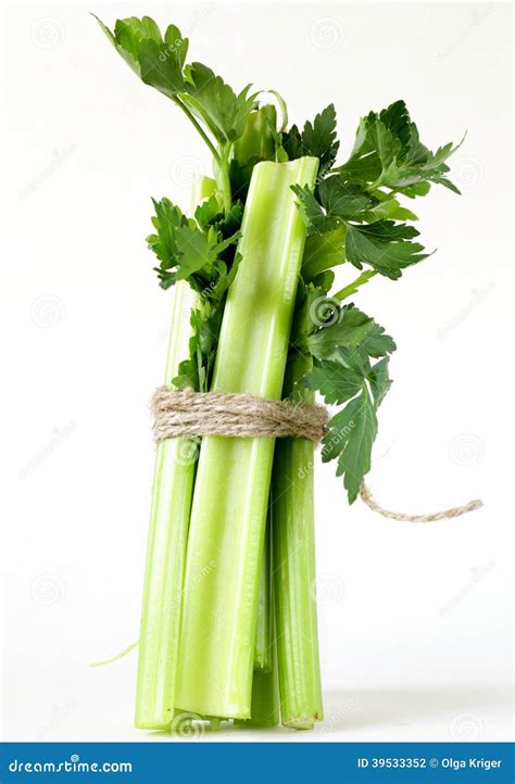 Bunch Of Green Celery Stock Photo Image Of Organic Leaf 39533352