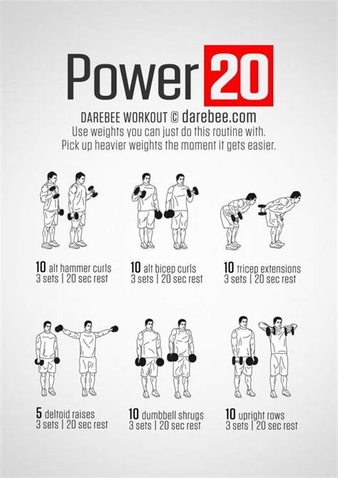 Beginner Dumbell Workout Dumbell Workout For Arms Darbee Workout Arm