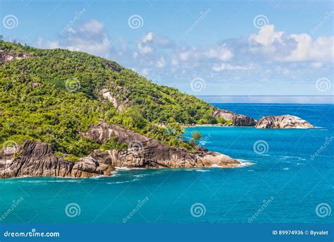 Dream Seascape Coast Mahe Island Seychelles Stock Photo Image Of