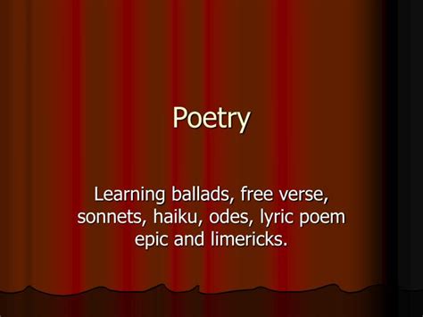Ppt Poetry Powerpoint Presentation Free Download Id3852929