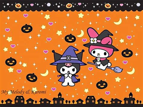 Download Free Kuromi Melody Hello Kitty Halloween Wallpaper