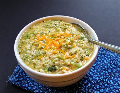 25 Minute Broccoli Cheddar Soup W Rice And Chicken