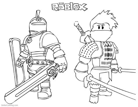 Roblox Coloring Pages Ninja And Knight Free Printable Coloring Pages