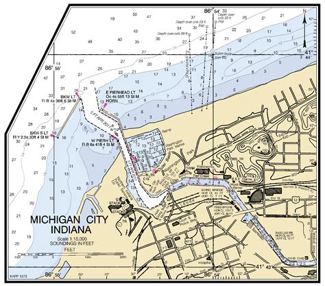 Michigan City Indiana Nautical Chart ΝΟΑΑ Charts Maps