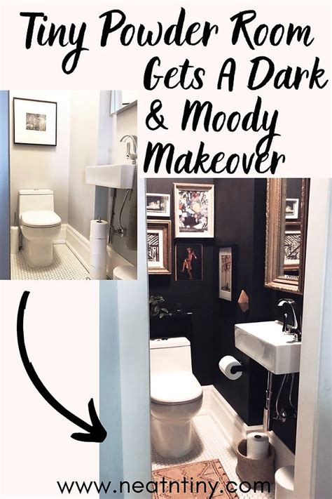 Tiny Powder Room Gets A Moody Boho Makeover