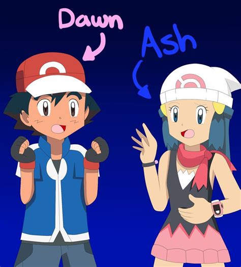 Ash And Dawn Body Swap By Anipokefun Ash And Dawn Body Swap Pokemon
