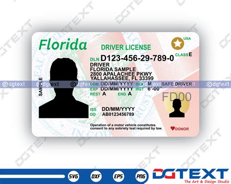Florida Driver License SVG Driver License Vector Silhouette - Etsy Canada