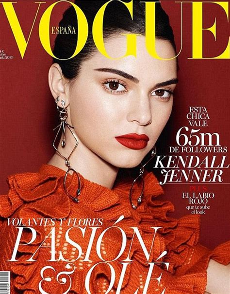 Who Made Kendall Jenners Orange Ruffle Top That She Wore On The Cover Of Vogue Magazine Vogue