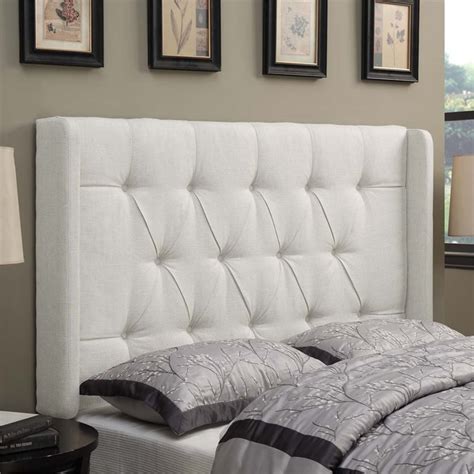 Its neatly structured patterns and elegant leather fabric give off a luxurious accent. PRI Shelter Button Tufted Full Queen Headboard in Linen ...