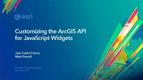 Customizing The Arcgis Api For Javascript Widgets Youtube