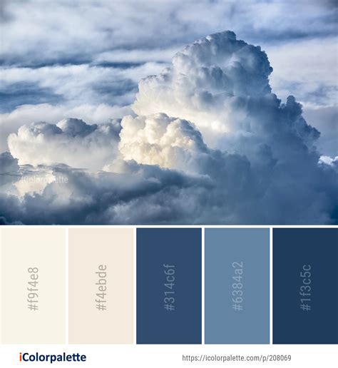Color Palette Theme Related To Atmosphere Calm Cloud Cumulus