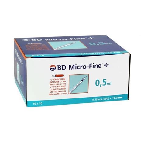 BD Micro Fine Ml Insulin Syringe And Needle G X Mm