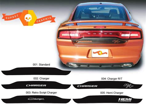 Dodge Charger Trunk Blackout Decal Sticker Hemi Rt Graphics Fits To