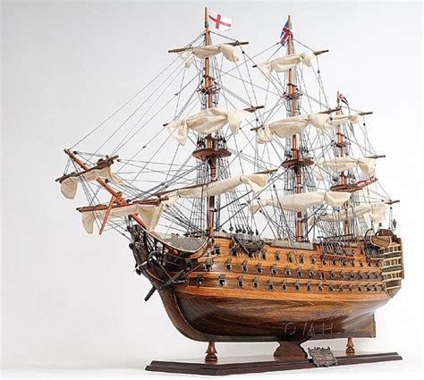 WOODEN MODEL HMS VICTORY GALLEON SHIP NAUTICAL Sammeln Seltenes
