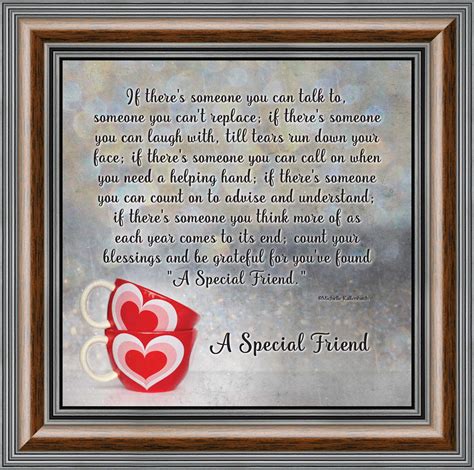 A Special Friend Picture Framed Poem About Friendship For Best Friend