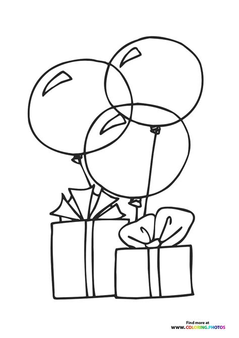 Birthday Balloons Coloring Pages For Kids Free Print Or Download