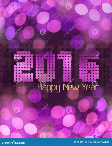 Glittery Happy New Year 2016 Pink Stock Image Image Of Message