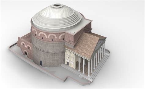 Pantheon In Rome Italy 3d Model Max 3ds C4d Dae Skp