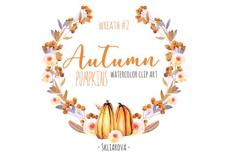 Autumn Wreath 2 By Happywatercolorshop Thehungryjpeg