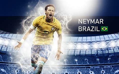 Neymar Brazilian Soccer Player Brazil National Football Team Captain