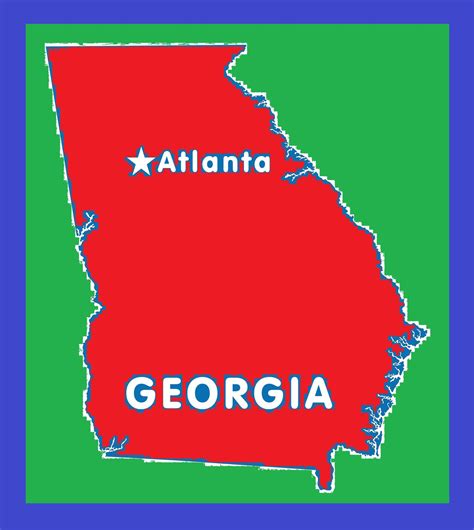 Georgia County Map | Large Printable and Standard Map | WhatsAnswer