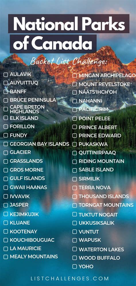 Canadas National Parks Canada National Parks Canada Bucket List