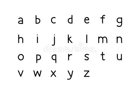 Vector Illustration Of English Hand Drawn Alphabet Set Of Big And