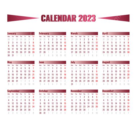 Calendario 2023 Rosa Gradación Estilo Kalender Png Calendario 2023
