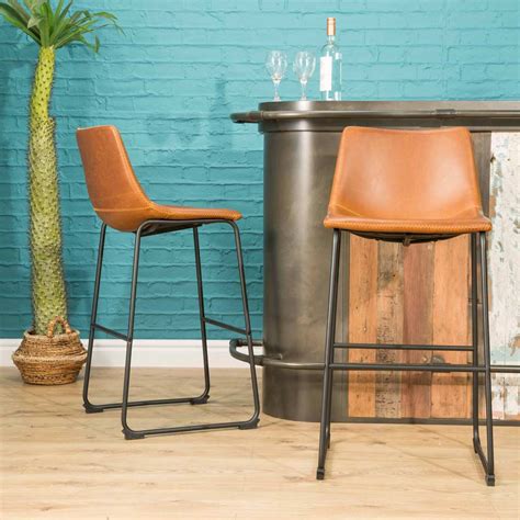 Featured items newest items bestselling alphabetical: Faux Leather Bar Stool - Tan - Lots Furnishings