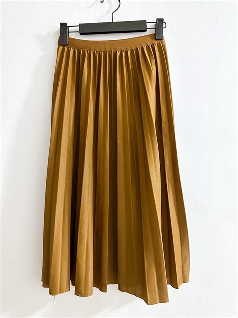 Brown Pleated Skirt On Carousell