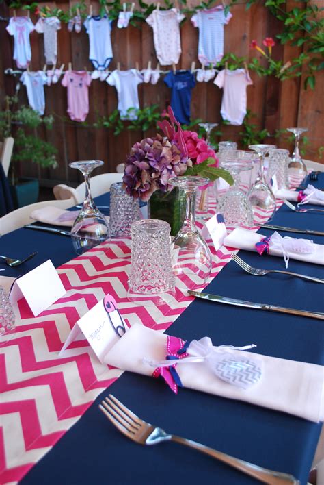Find the cutest and most adorable pink baby shower party supplies for the little cutie and decorate the place in a beautiful warm pink color. Pink & Navy Baby Girl Shower - Project Nursery