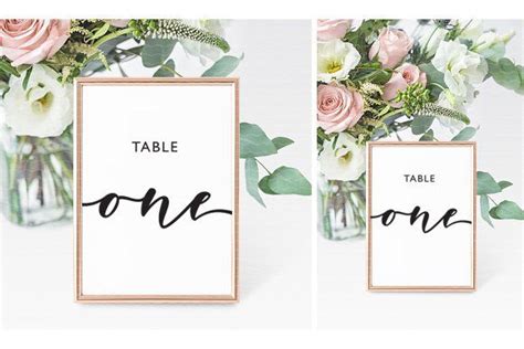 1 To 20 Digital Modern Calligraphy Table Numbers Printable Etsy