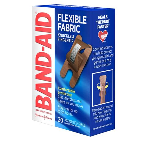 Flexible Fabric Knuckle And Finger Bandages Assorted20 Ct Band Aid