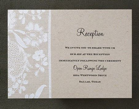 Our online design tool lets you choose your preferred size. What is a Reception Card? - Weddings for a Living