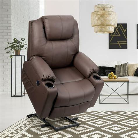 Costway Electric Lift Power Recliner Chair Heated Massage Sofa Lounge