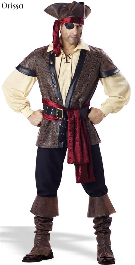 Men Pirate Costume Halloween Pirate Costumes For Men Adult Cosplay