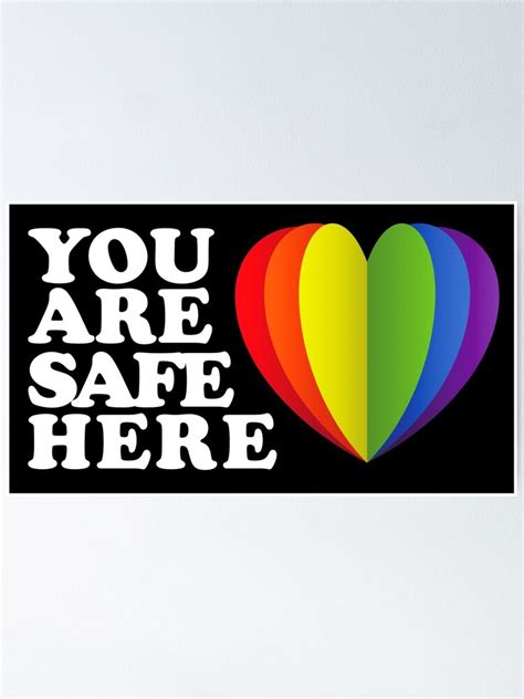 LGBTQ Sign Safe Space Ally Flag Poster For Sale By Aronia Redbubble