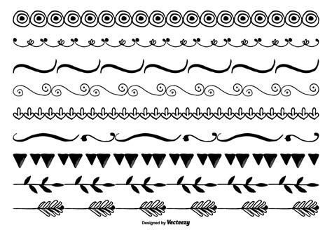 Cute Hand Drawn Border Set Vector Choose From Thousands Of Free