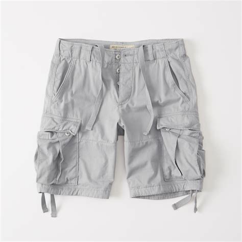 lyst abercrombie and fitch cargo shorts in gray for men