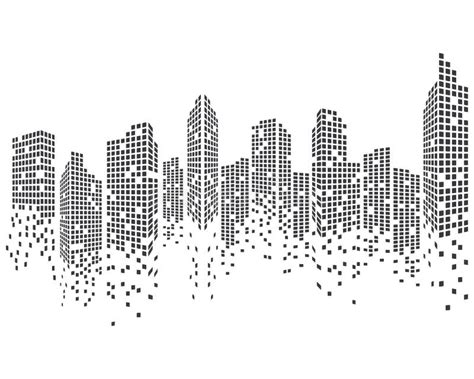 Modern City Skyline Vector Illustration Stock Vector Illustration Of