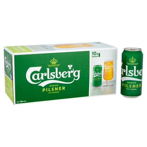 Carlsberg Danish Pilsner Lager Beer 10 X 440ml Cans Bb Foodservice