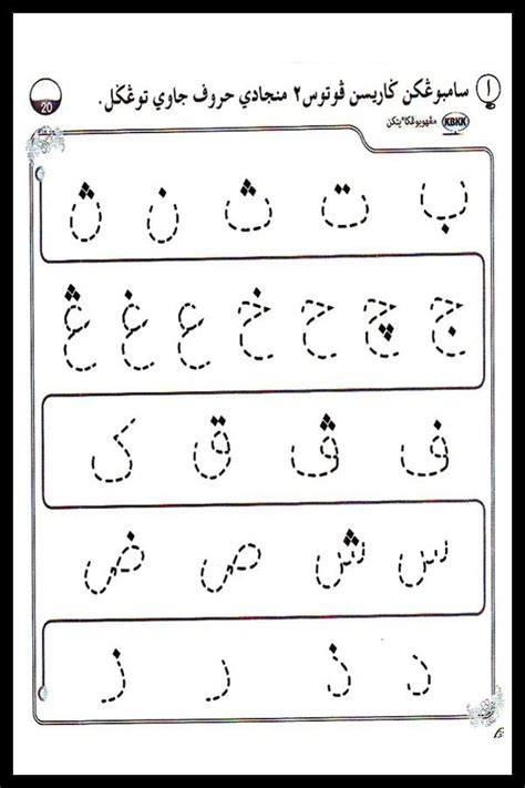 Latihan Jawi Arabic Alphabet For Kids Alphabet Practice Worksheets