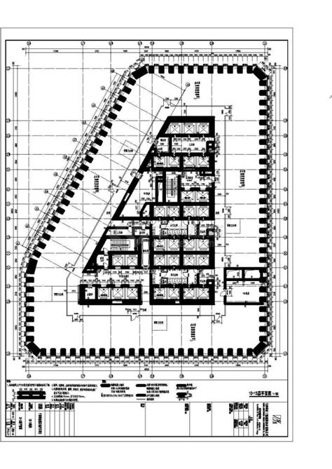 【天津】某54层超高层框架结构办公楼建筑施工图纸办公建筑土木在线