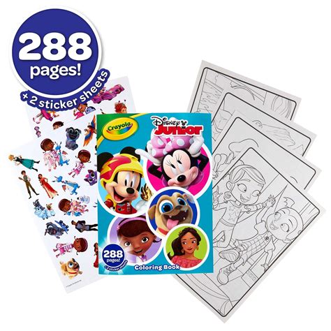 Crayola Disney Coloring Book with Stickers, Disney Junior, Gift for