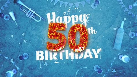 Happy 50th Birthday Background Stock Illustrations 2061 Happy 50th