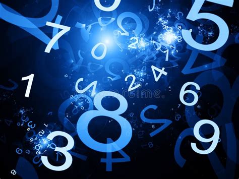 Numbers Blue Abstract Background Stock Illustration Illustration Of