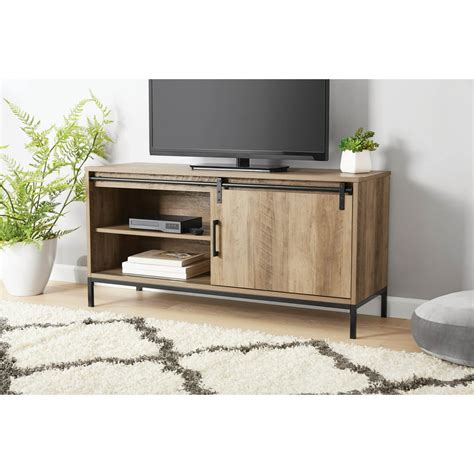 Mainstays Tv Stand For Tvs Up To 54 Rustic Weathered Oak Finish