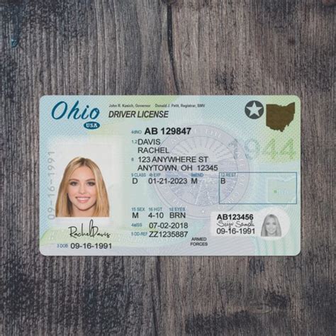 Authentic Ohio Driver License Template