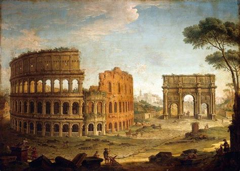 The Colosseum And The Arch Of Constantine Antonio Joli Arch Of