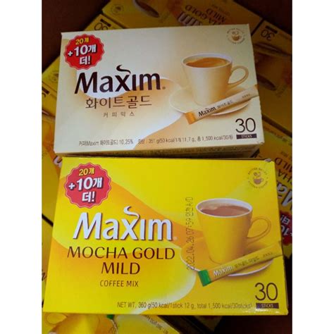 Maxim 20305070100sticks Korean Coffee Mix Mocha Gold Mild White